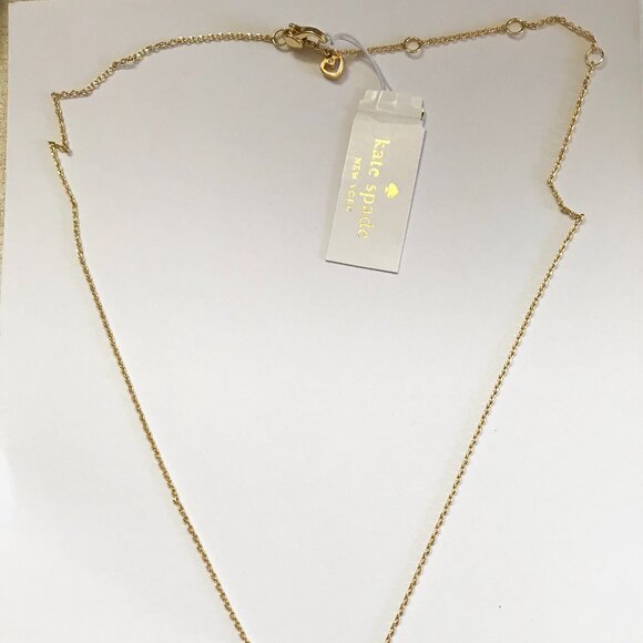 Kate Spade Hot Pink CZ Tulip flowers Pendant Short Necklace - Picture 2 of 2